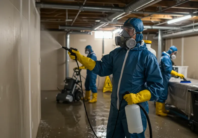 Basement Sanitization and Antimicrobial Treatment process in Wanchese, NC